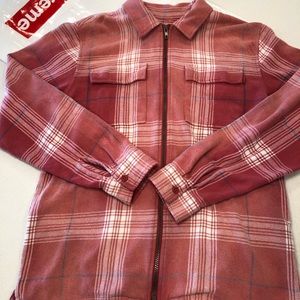 Supreme plaid zip up flannel